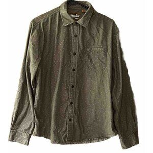 Howler Bros Men's Medium Long Sleeve Shirt Gray With Turquoise Triangles